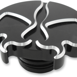 Non-Vented Split Skull Gas Cap - Black