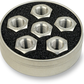 Aluminum Sprocket Nuts - Silver - 10 mm x 1.0