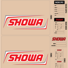 Showa Decal Kit - Red