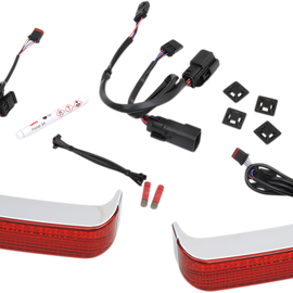 Saddlebag Sequential LED Lights - '09-'15 CVO - Chrome/Red