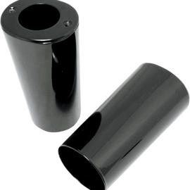 Fork Slider Covers - Gloss Black - Smooth - Stock Length - Replacement OEM Number 45964-86