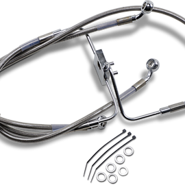 Brake Line - Front - +10" - Stainless Steel - XL