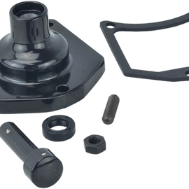 Solenoid End Cover - Starter Button - Gloss Black
