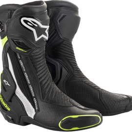 SMX+ Vented Boots - Black/White/Yellow - US 8 / EU 42