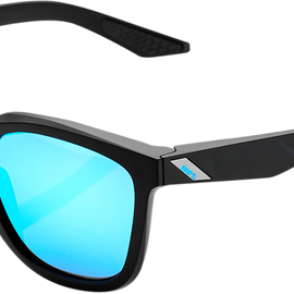 Hudson Sunglasses - Black - Blue Mirror