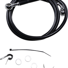 10" Brake Line - Front - Black Vinyl - 04-10 XL