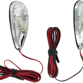 Flush-Mount Mini Marker Lights - Chrome Red