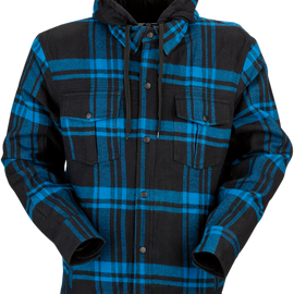 Timber Flannel Shirt - Black/Blue - 4XL