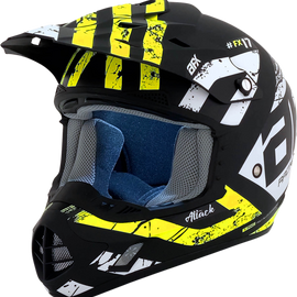 FX-17Y Helmet - Attack - Matte Black/Hi-Vis Yellow - Large