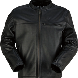 Munition Leather Jacket - Black - Large