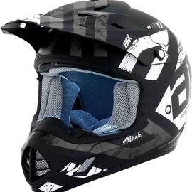 FX-17 Helmet - Attack - Matte Black/Silver - Small