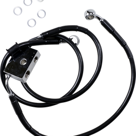 Brake Line - Front - +10" - Black - XL