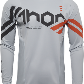 Pulse Cube Jersey - Light Gray/Red Orange - Small