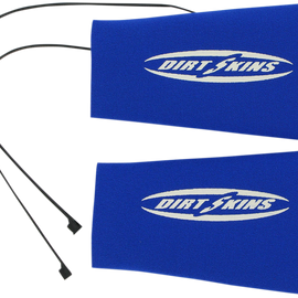 Standard Dirt Skins™ Fork Covers - 2 mm Neoprene - Blue/White