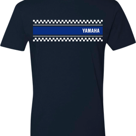 Yamaha Checkered Raceway T-Shirt - Navy - Small