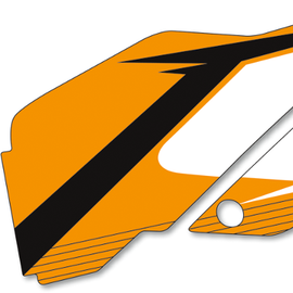 Graphic Number Plates - White/Orange - SX/XC