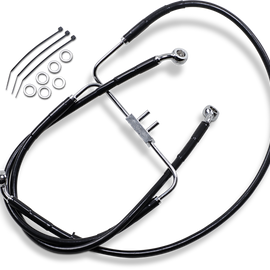 Brake Line - Front - +8" - Black - XL