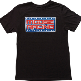 Youth Spangled T-Shirt - Black/Red/White/Blue - Large