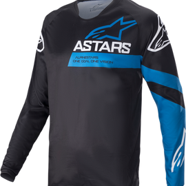 Racer V3 Long-Sleeve Jersey - Black/Bright Blue - XL