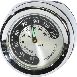 Handlebar Mount Thermometer - Chrome - For 1" Bar