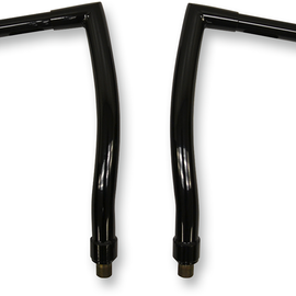 Black 1-1/4" FXS Strip Handlebar With 14" Rise And OEM Top Tree