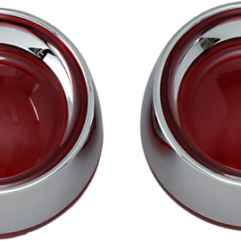 Deep Dish Bezels - Chrome/Red Lens