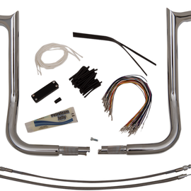 Chrome 14" Pointed Top Handlebar Kit