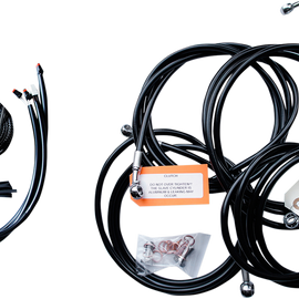 Handlebar Cable/Brake Line Kit - Complete - 18" - 20" Ape Hanger Handlebars - Black Vinyl