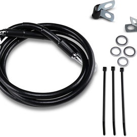 4" Brake Line - Front - Black Vinyl - 95-99 FXD
