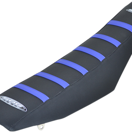 6-Ribbed Seat Cover - Blue/Black - TC/FC