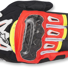 SMX-2 Air Carbon V2 Gloves - Black/Red/White/Yellow - Medium