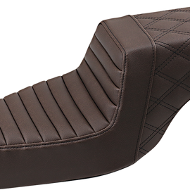 Step Up Seat - Tuck and Roll/Lattice Stitched - Brown38592