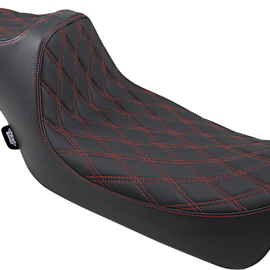 Predator III Seat - Extended - Double Diamond - Red Stitched