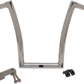 Chrome 1-1/2" Touring Strip Handlebar with 17" Rise