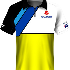 Suzuki Team Pit Shirt - White/Yellow - 2XL