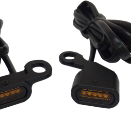 LED Handlebar Marker Lights - Black/Amber