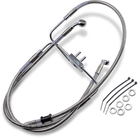Brake Line - Front - +2" - Stainless Steel - XL