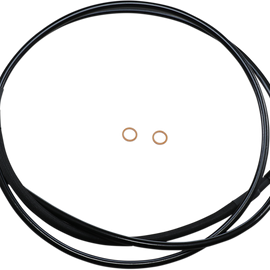 XR Stainless Hydraulic Clutch Line - Blk Coated w Blk Fittings - Stock - FLTRU '16