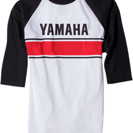 Yamaha Vintage Baseball T-Shirt - White/Black - Large