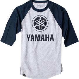 Yamaha Baseball T-Shirt - Grey/Blue - XL