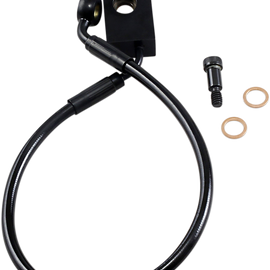 Lower Brake Line - Black/Black Fittings - Softail481