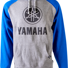 Yamaha Pullover Hoodie - Gray/Royal Blue - Large