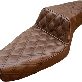 Step Up Seat - Lattice Stitched - Brown - XL796