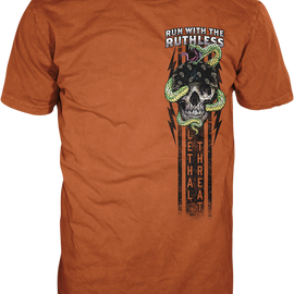 Run with the Ruthless T-Shirt - Orange - Medium