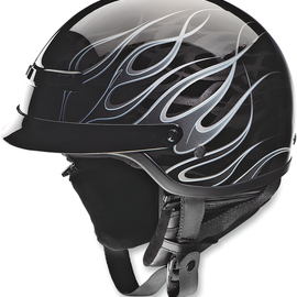 Nomad Helmet - Hellfire - Black/Silver - Large