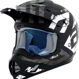 FX-17Y Helmet - Attack - Matte Black/Silver - Medium