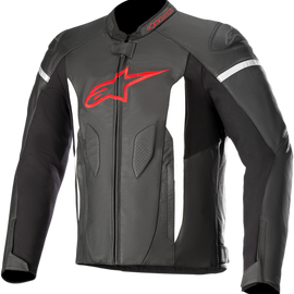 Faster Airflow Leather Jacket - Black/Red - US 42 / EU 52