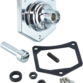 Solenoid End Cover - Starter Button - Chrome