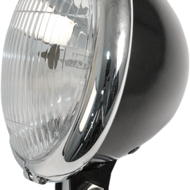 5 3/4" Headlight Assembly - Black/Chrome