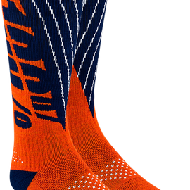 Torque Comfort Moto Socks - Navy/Orange - Small/Medium